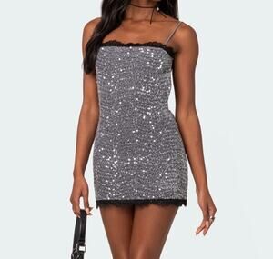 palma open back trapeze dress Edikted Women's Palma Open Back Halter Mini Dress